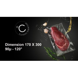 SAC CUISSON SOUS VIDE - 1000 poches -120°C - 170X300 - 90µ